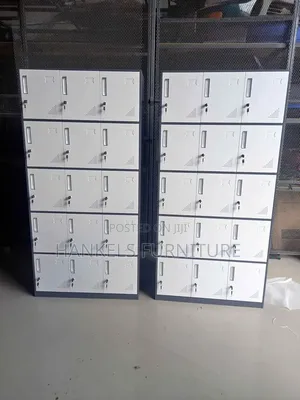 15-Locker Metal Office Cabinet – Lockable Filing Storag