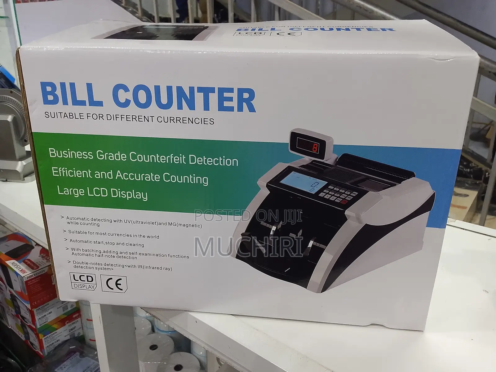 Fast Counting Cash Machine Bill Counter Multicurrency Support