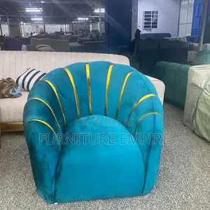 Teal Shell Accent Chair