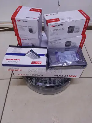Hikvision 4ch CCTV Kit + HDD + Cable + Power Kit 4 CCTV Camera
