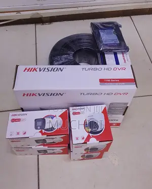 Hikvision 4 Channel CCTV Cameras Full Kit Package-With 500gb
