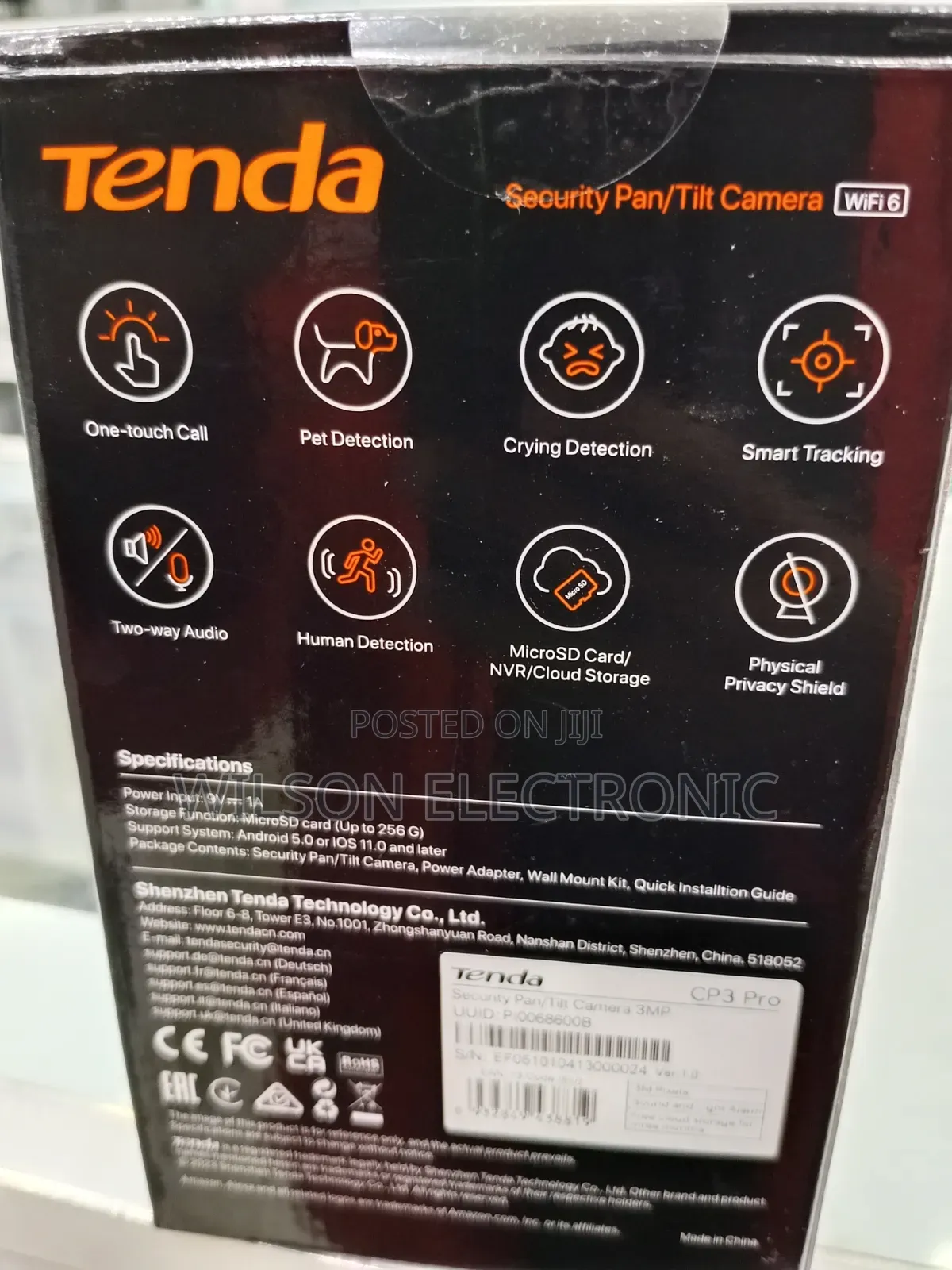 Tenda Security Pan/Tilt Camera. Cp3 Pro