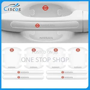 8pc Nissan Branded Door Handle Scratch Guards From Nails, Keys