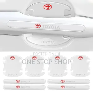 8pc Toyota Clearbranded Durable Waterproof PVC Film Door Handle Sticke