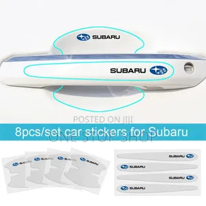8pc Subaru Branded Self Adhesive Door Antiscratch Protection Stickers