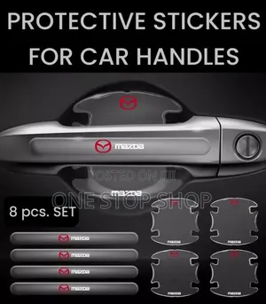 8pc Set Mazda Clear Branded Door Handle Protective Handle Film Kit