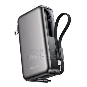 Yesido Yp90 10000mah 22.5w With Retractable Cable Powerbank