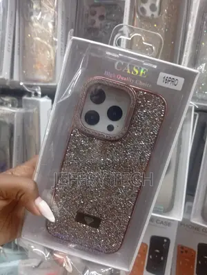 Gray Bling Rhinestone Crystal Case iPhone 16 Pro
