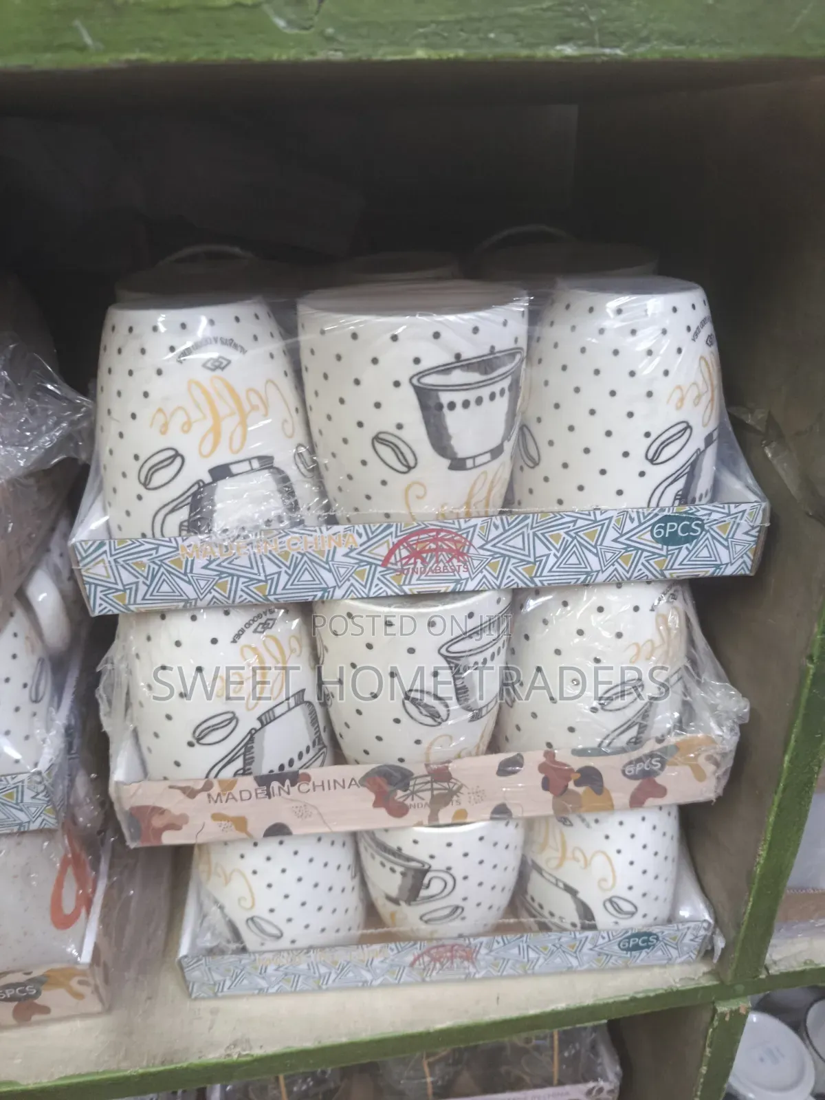 Flowered 6 PCS Ceramic Cups