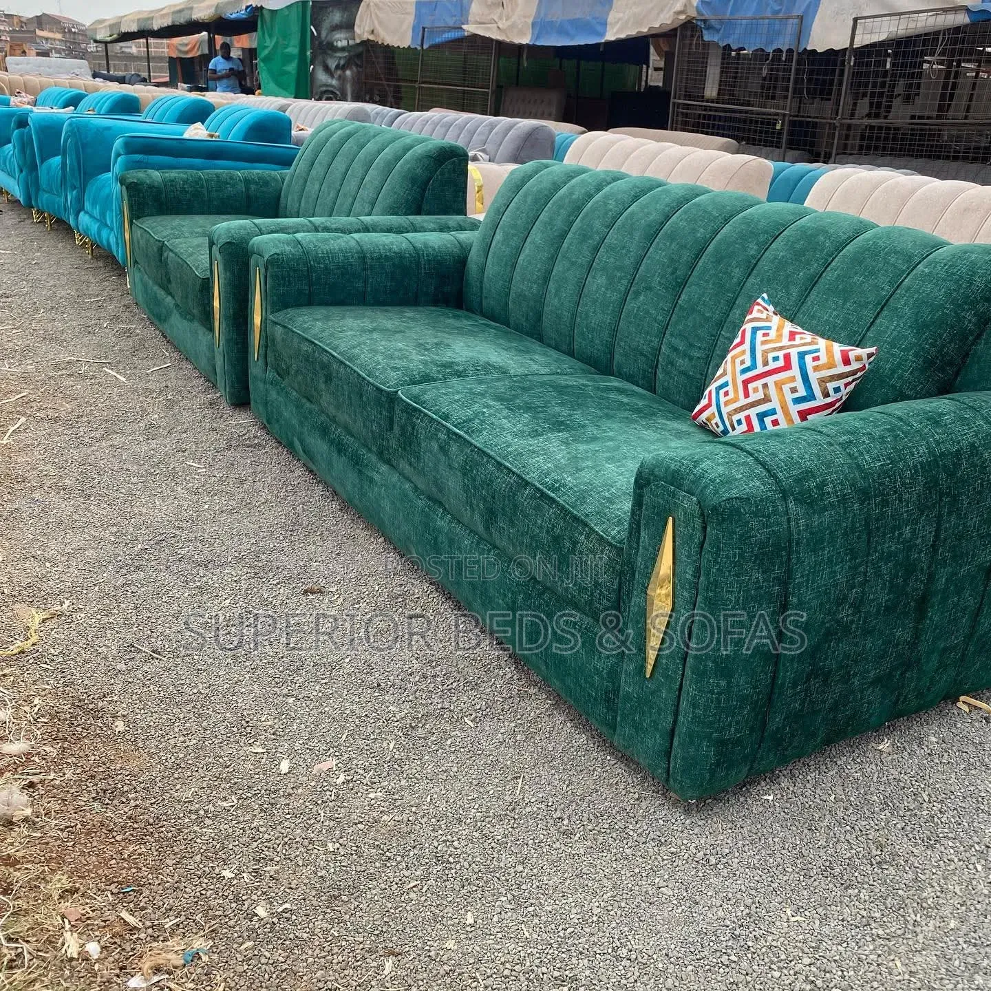 Emerald Comfort Green 3 Seater Sofa