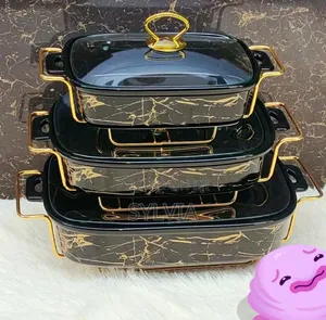 Ceramic Chaffing Dish 3pcs Set