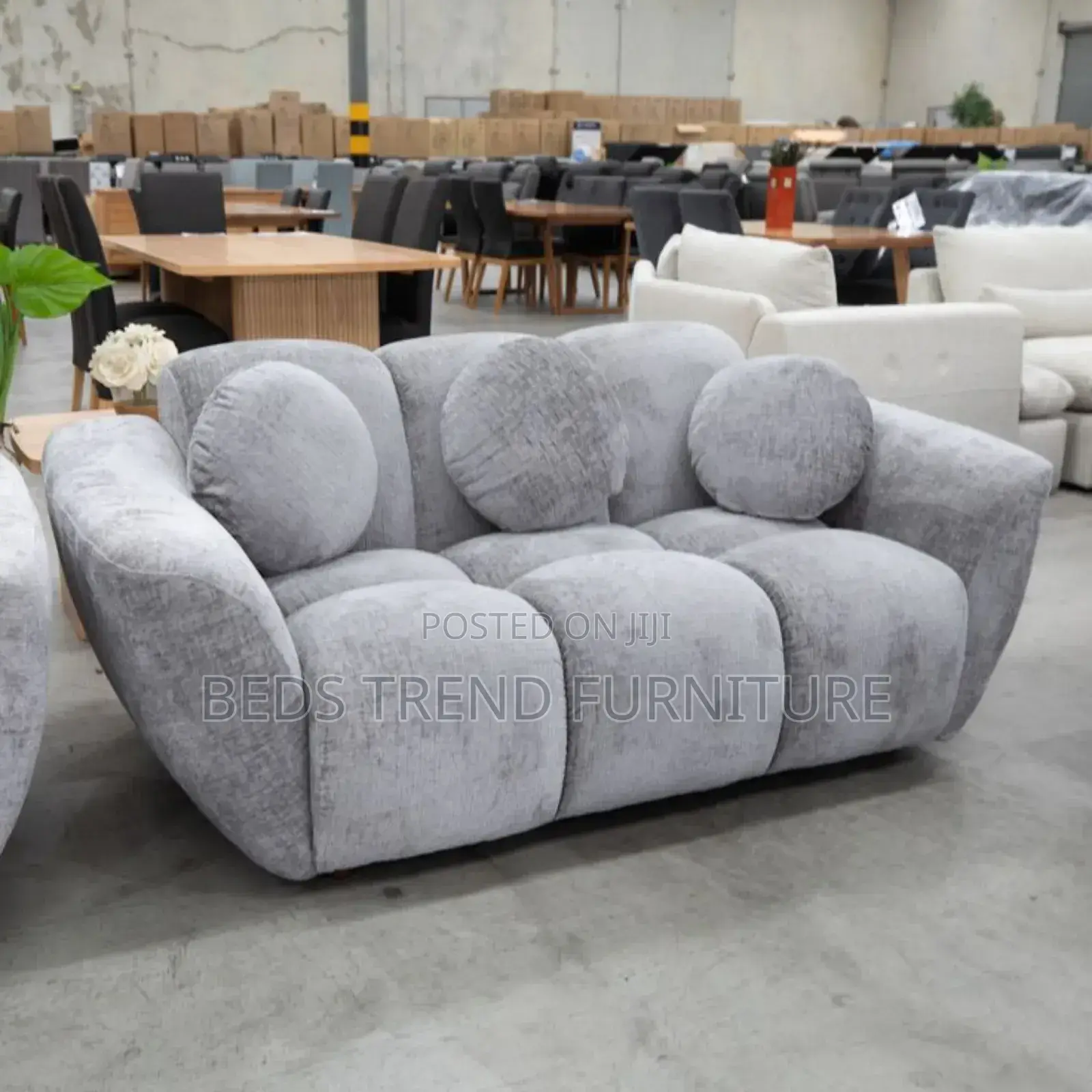 Plush 3 Seater Bubble Sofa Set.