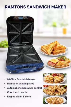 Ramton Sandwich Maker / 4- Slice Sandwich Maker