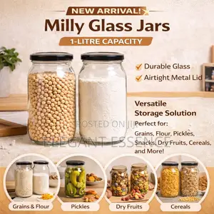 High Quality Clear Airtight Glass Jar-1l