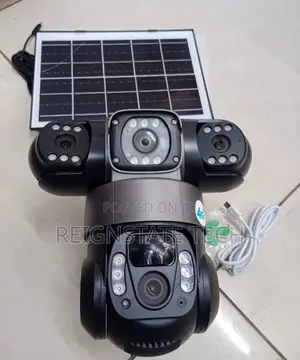 V380 Triple Lens Hd Security Solar Camera With 4g Simcard Slot