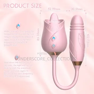 Rose for Clitorial Stimulation Plus Thrusting Dildo