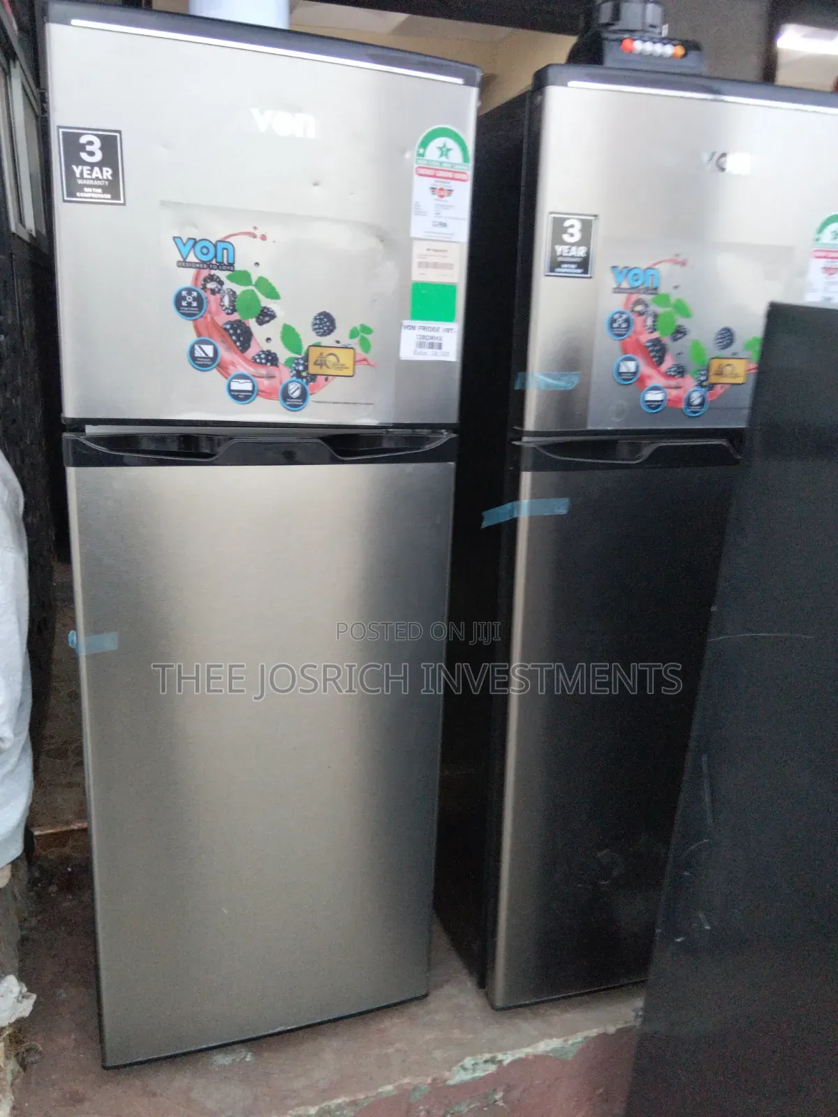 Von Refrigerator Double Door 181 Litres