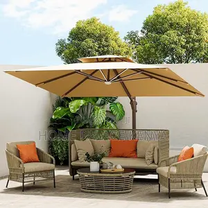 Garden Umbrella: Waterproof Solar Led Cantilever Umbrella