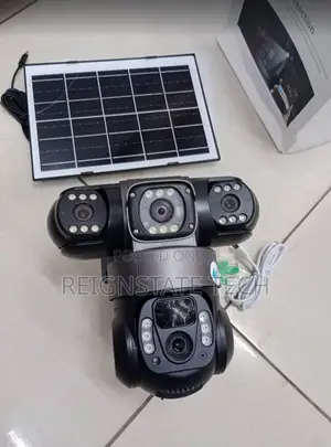Two Way Audio Talk Outdoor Security Camera Triple Lens Solar Wifi
