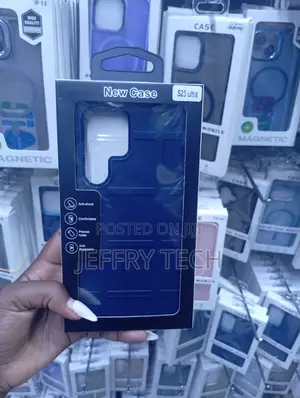 Samsung Galaxy S23 Ultra Dark Blue, Textured, Rugged Back Case