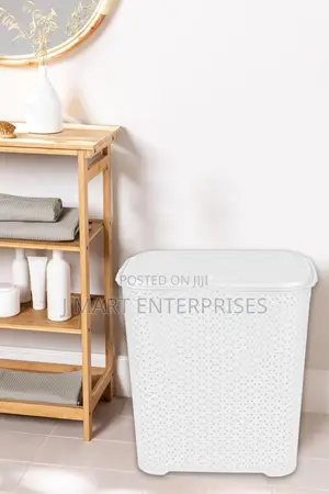 Laundry Basket With Lid “White” Virgin