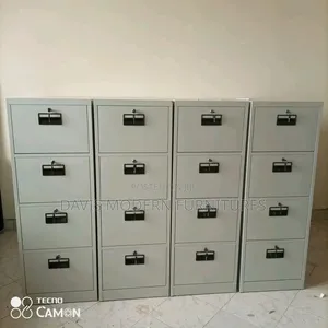 Set of Four 4-Drawers Vertical Metal Filling Cabinet