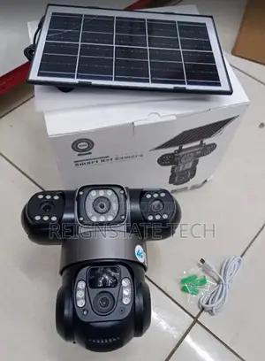 V380 Wifi Triple Lens Outdoor Solar Powered Full Color Camera