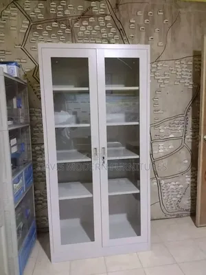 2-Door Steel Glass Display Cabinet