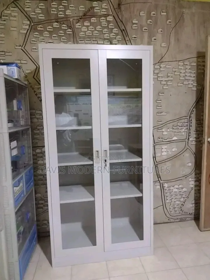 2-Door Steel Glass Display Cabinet