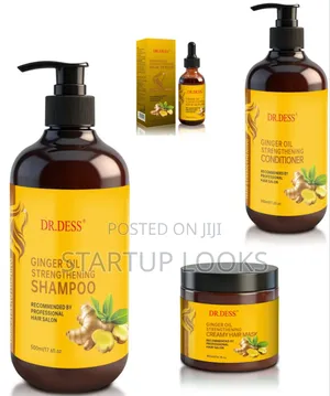 4 In1ginger Shampoo, Hair Mask, Hair Mask, Conditioner +Free Hairclips