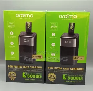 Oraimo Super Fast Charge 85w 50,000mah Power Bank for Phones Laptops