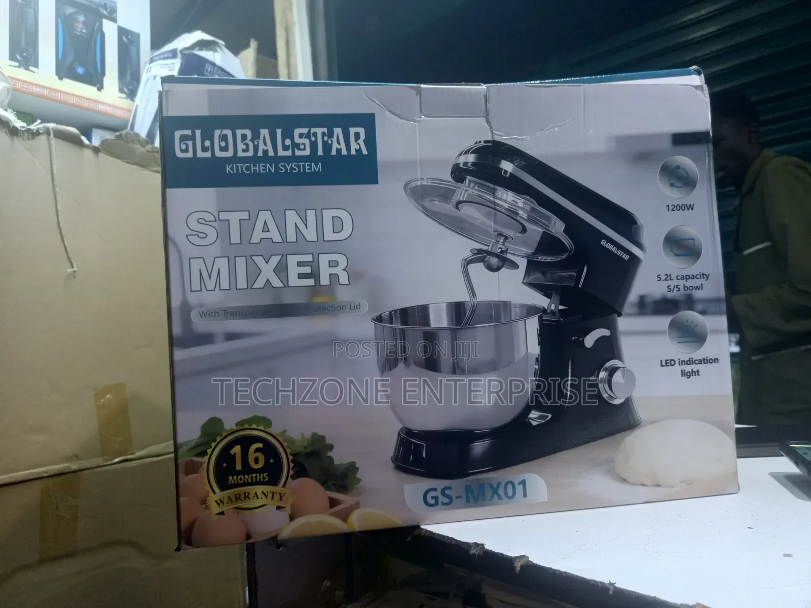Globalstar 5.2 Litres Standing Mixer With Multiple Speeds 