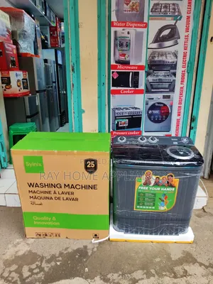 Black Synix Washing Machine 10kg Twin Tub