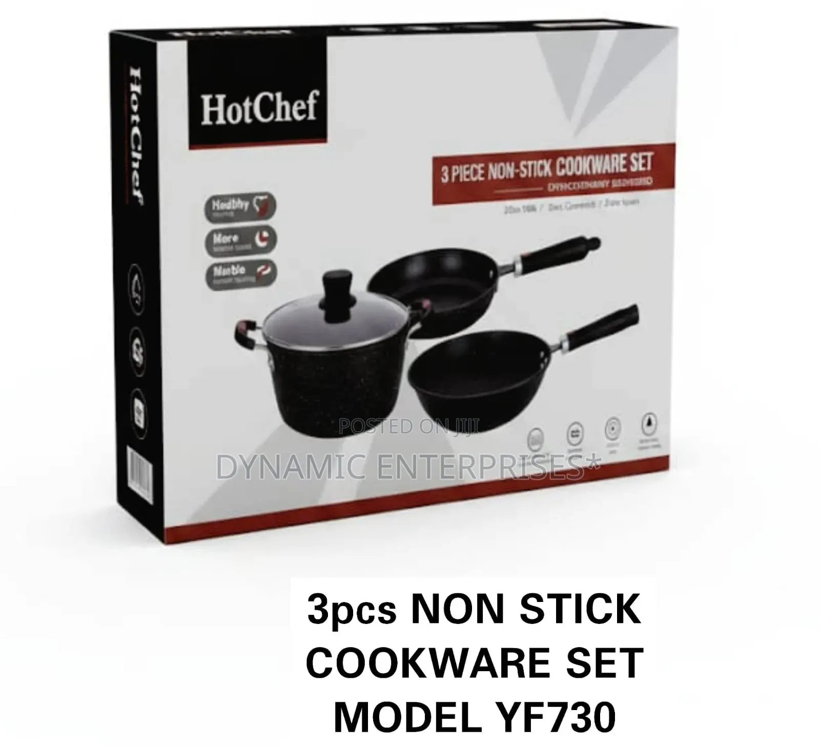 Hotchef 3-Piece Non-Stick Cookware Set
