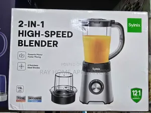 Synix 2 in 1 Electric Blender 1.5litres Jug With a Grinder