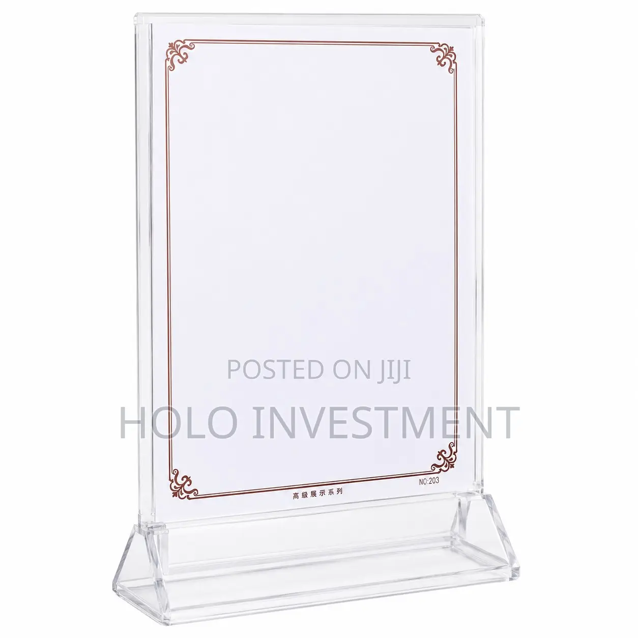 Table Menu Stand Size A5 Acrylic Glass