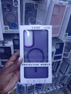 Samsung Galaxy A14 Clear Purple Protective Phone Case