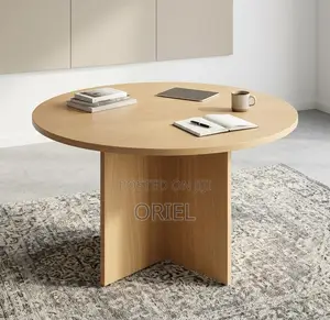 Office Boardroom Table : 4-Seater Circular Conference Table