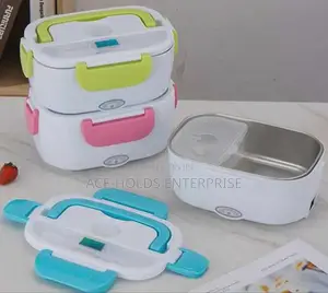 Portable Electric Lunch Box Blue, Green, Pink