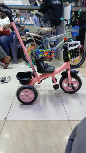 Tricycle With Push Handle Pink