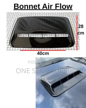 Medium Size Plastic Gloss Black Hood Scoop Air Flow Vents Cover