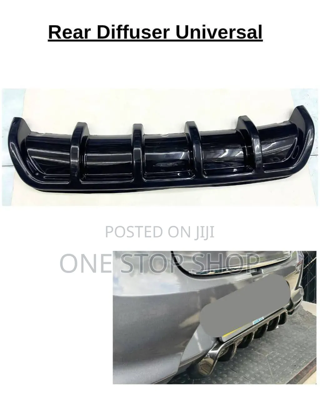 6_fin Style Plastic Splitter Rear Bumper Diffuser