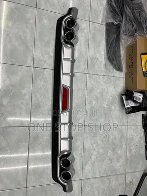 Black Rear Bumper Diffuser Lip With Centre Red Reflector Sporty Look