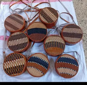 African Kiondo Sling Bag/ Boho Sisal Bag