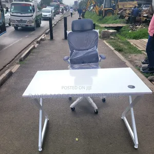 White Computer Desk Set
