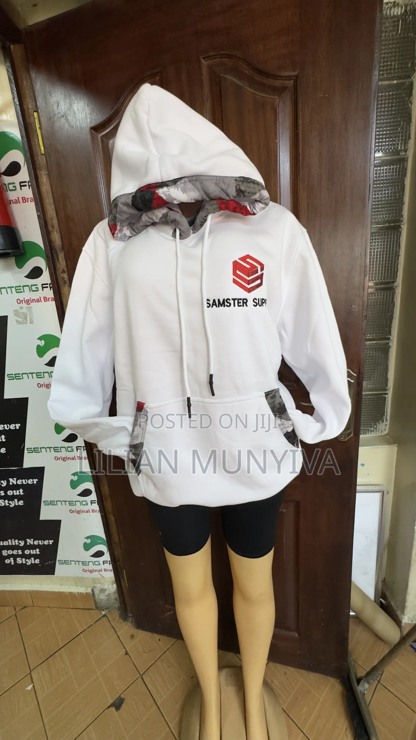 Customized Branded White Hoodie