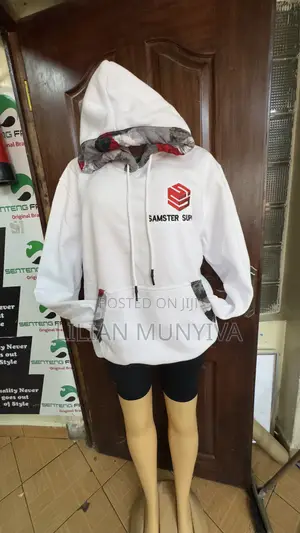 Customized Branded White Hoodie