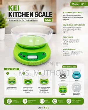 High Precision Kitchen Scale ( Upto 5kg )
