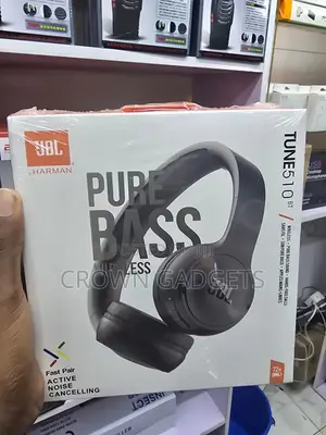 Jbl Tune 510bt Wireless Headphones, Pure Bass Handsfree Headset
