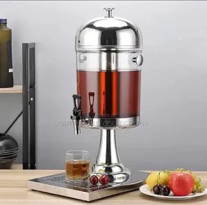 Single Acrylic Juice Dispenser With Stainless Steel Stand and Cover